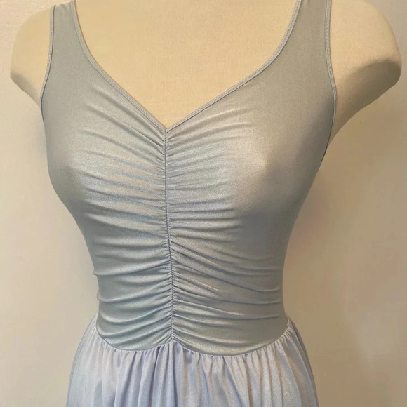 Vintage - Two Tone Blue Balletcore Slip Dress with Low Back - Picture 9 of 12
